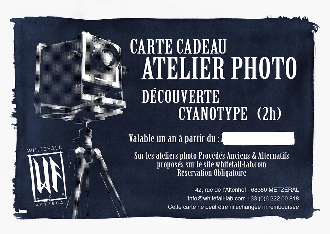 Carte Cadeau Ateliers Photo - Découverte Cyanotype